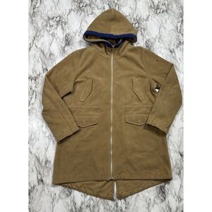 Uniqlo Undercover Full Zip Pocket Hoodie Sz XL (12) Boys Khaki (See Measurements